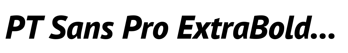 PT Sans Pro ExtraBold Italic